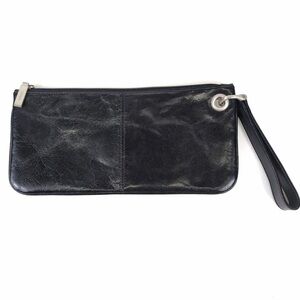 HOBO Black Leather Clutch Bag Wallet Handbag